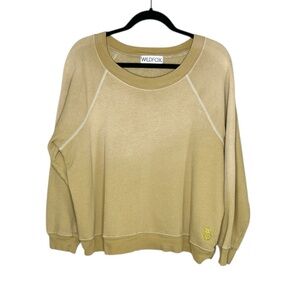 Wildfox Slouchy Oversized Raglan Sleeve Cotton Blend Sweatshirt size Small